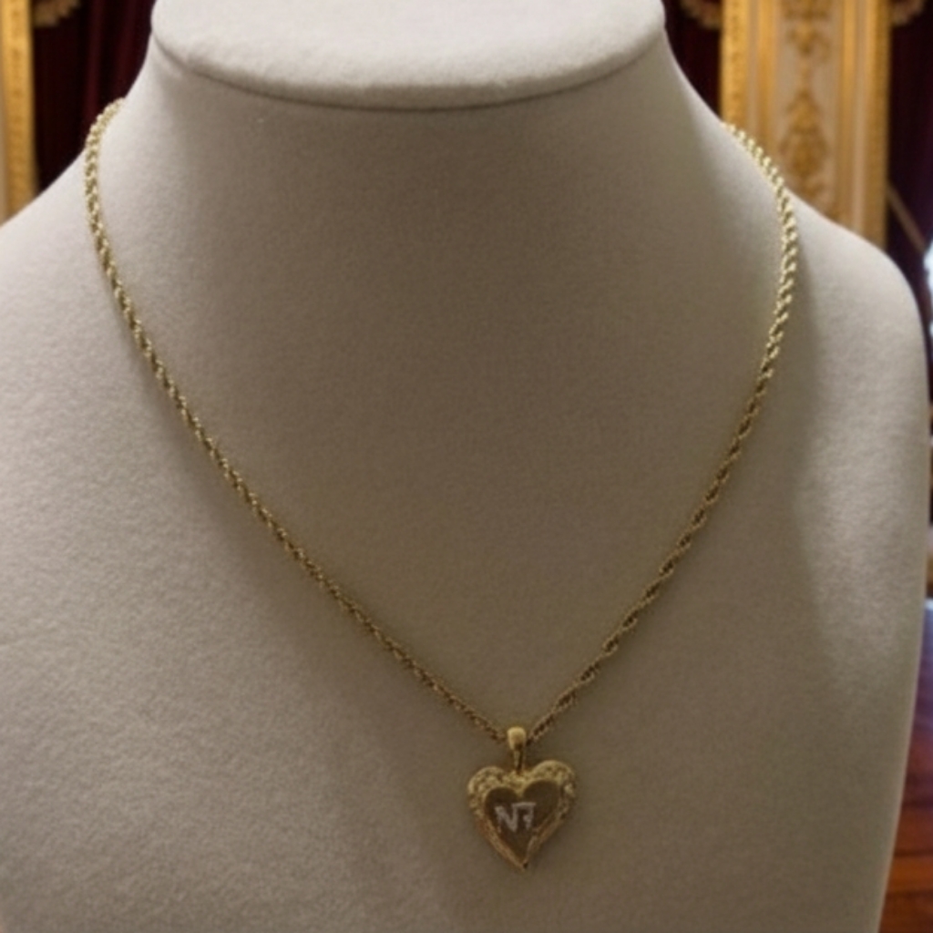 Euc Vintage Nina Ricci Open Heart Necklace 199$
